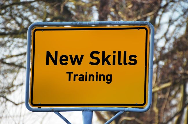 New skills skilt Nye ferdighet etter kurs hos NKM